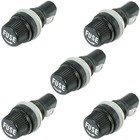 5x Porte-Fusible Pour Châssis à Fixer Sur Panneau, Verre 5x20mm, 10A 250V