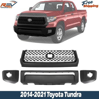 NEW Front Bumper Cover Textured & Grille Assembly For 2014-21 Toyota Tundra