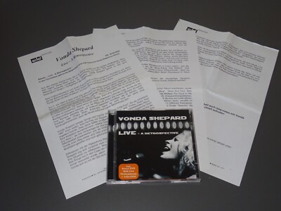 VONDA SHEPARD - LIVE A RETROSPECTIVE / ALBUM-CD & DVD (MINT-) & PROMO-SHEET