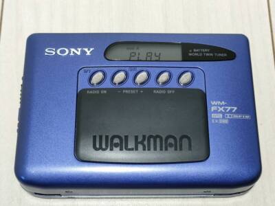 SONY Walkman Radio Cassette Player WM-FX77 Blue Operation
