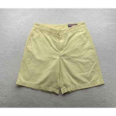 Vineyard Vines Club Shorts Mens 33x9 Yellow Bermuda Mid Rise Preppy School Dad