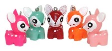 Colorful Reindeer Deer Pendant Charms, 5 PC Set Mini Ornaments DIY Craft Supply
