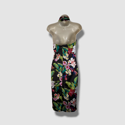$230 Aidan by Aidan Mattox Women's Black Floral Halter Sheath Midi Dress Size 0 | eBay $230 Aidan by Aidan Mattox Women's Black Floral Halter Sheath Midi Dress Size 0 | eBay