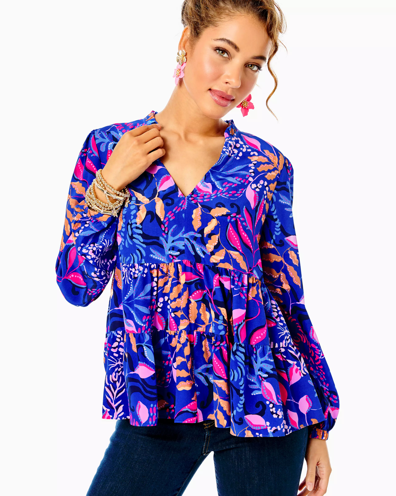 lilly pulitzer peplum top