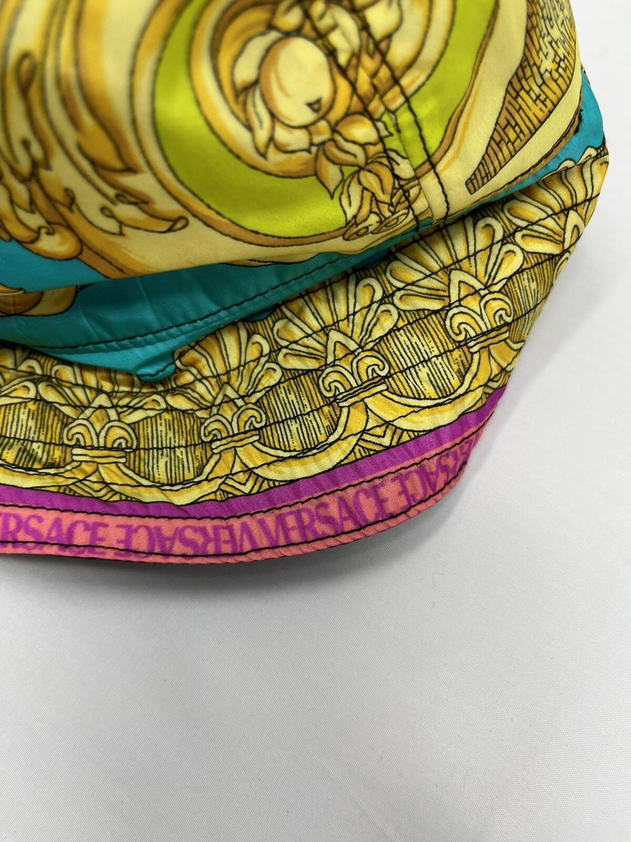 Versace Barocco Goddess Print Nylon Bucket Hat Size 58 M / L  display picture 3