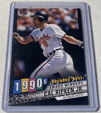 CAL RIPKEN Jr. BLACK #'d 297/299 DECADES BEST 1990s AWARD WINNERS 2020 TOPPS