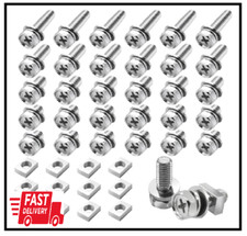 60 Pack Motorcycle Battery Terminal Bolts Screws Square Nuts Kit M6 X 10Mm 12Mm