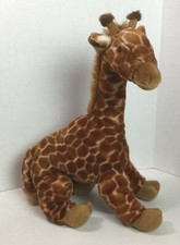 FAO Schwarz Plush Giraffe Poseable Neck Stuffed Animal 19" Heavy 20H