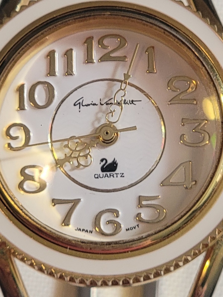 Gloria Vanderbilt Bangle Watch, New Battery, Quartz, Gold In  display picture 2