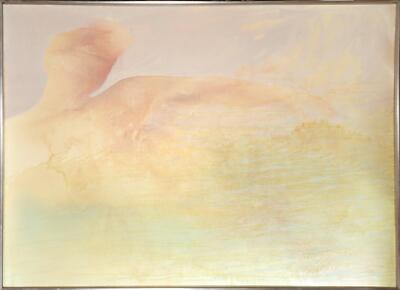 Unknown Artist, Frau IN The Sky, Öl auf Leinwand
