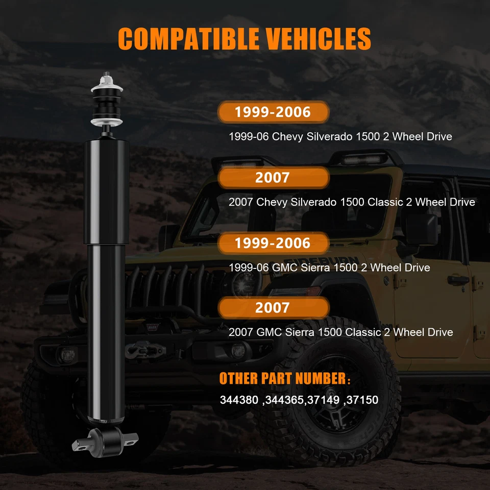 Front & Rear Struts Shocks For 1999-06 Chevy Silverado 1500 GMC Sierra 1500 2WD - Image 4 of 4
