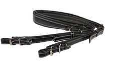 Akkordeon Gurt Leder, Schulterriemen max bis 120 Bass Schwarz / Weiss (Gravur)