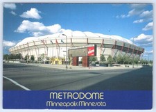 Postcard Minneapolis Minnesota Hubert H Humphrey Metrodome Twins Vikings Gophers