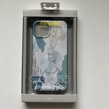 Heyday Antimicrobial Phone Case For Apple iPhone 13 Blue Abstract Floral NEW