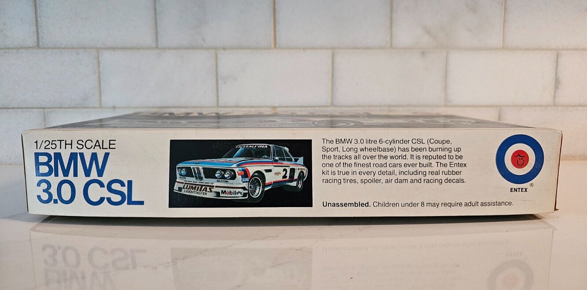 RARE VTG BMW 3.0 CSL, Entex 9037 1:25 Scale Model Kit Sealed
