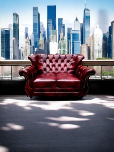 Chesterfield Woburn Hochlehne Sofa 2 er Luxus Rinder Leder Echt Leder Premium - Bild 9 von 23