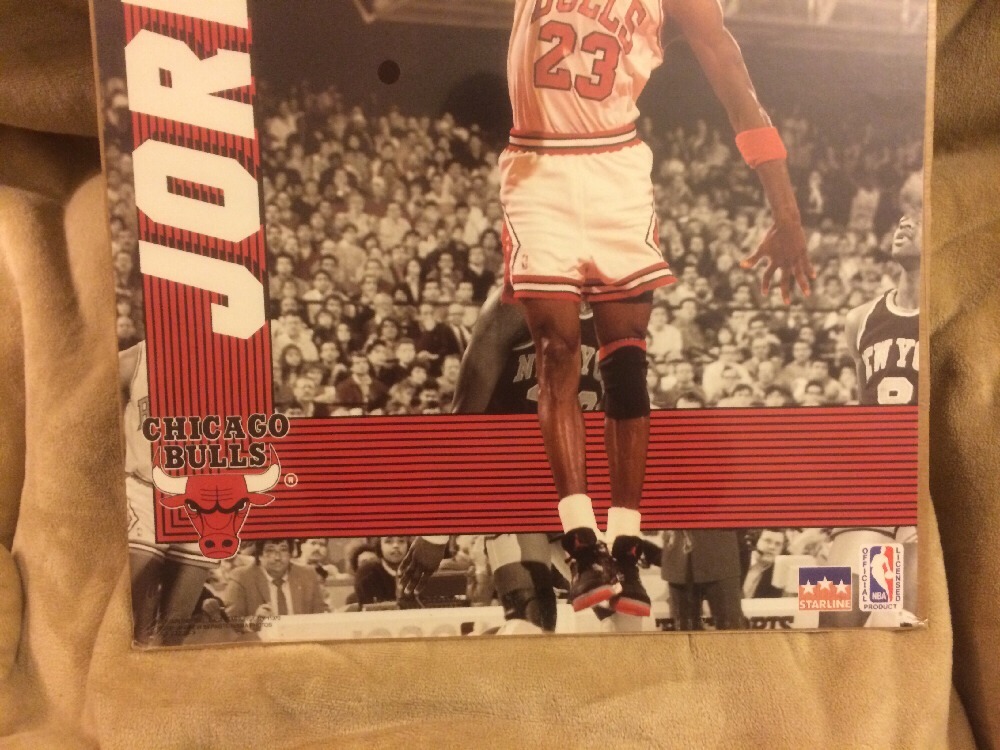 Michael Jordan Chicago Bulls Slam Dunk 1990 Starline Poster NBA