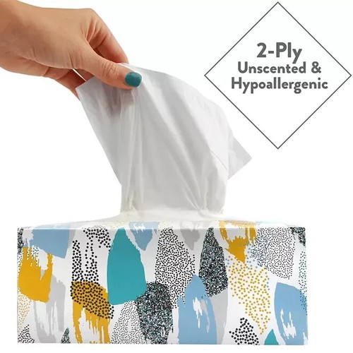 Member’s Mark 2-Ply Facial Tissues, Flat Boxes (160 tissues/box, 12 boxes) - Picture 3 of 4