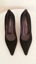 SONIA RYKIEL PARIS Black Suede Low Heel Pump, shoes Size 39