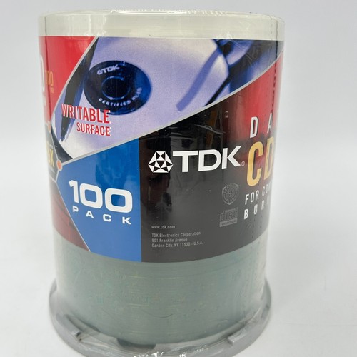 TDK Data CD-R Recordable 48X 700MB 80 Minutes For Computer Burning 100 Pack - Picture 2 of 4