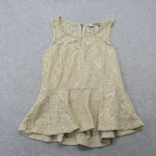 Forever21 Sleeveless Tan zipup Top Blouse Size S - Picture 3 of 4