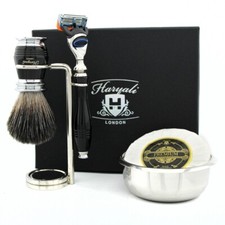 Complete 5Pcs Shaving Set 5 Edge Safety Razor, Synthetic Shaving Brush Men Gift