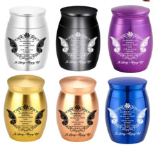 3 4cm Urn Jar Cremation Mini Ash Holder Memorial Gift Human Family Keepsake