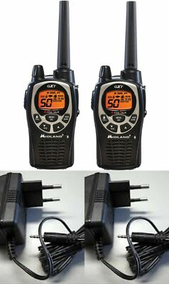2 Walkie Talkie Midland GXT1000 5W mit Ladegeräten individuell - Pack Special