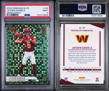2024 Donruss Elite - Jayden Daniels - Green Disco - PSA 9