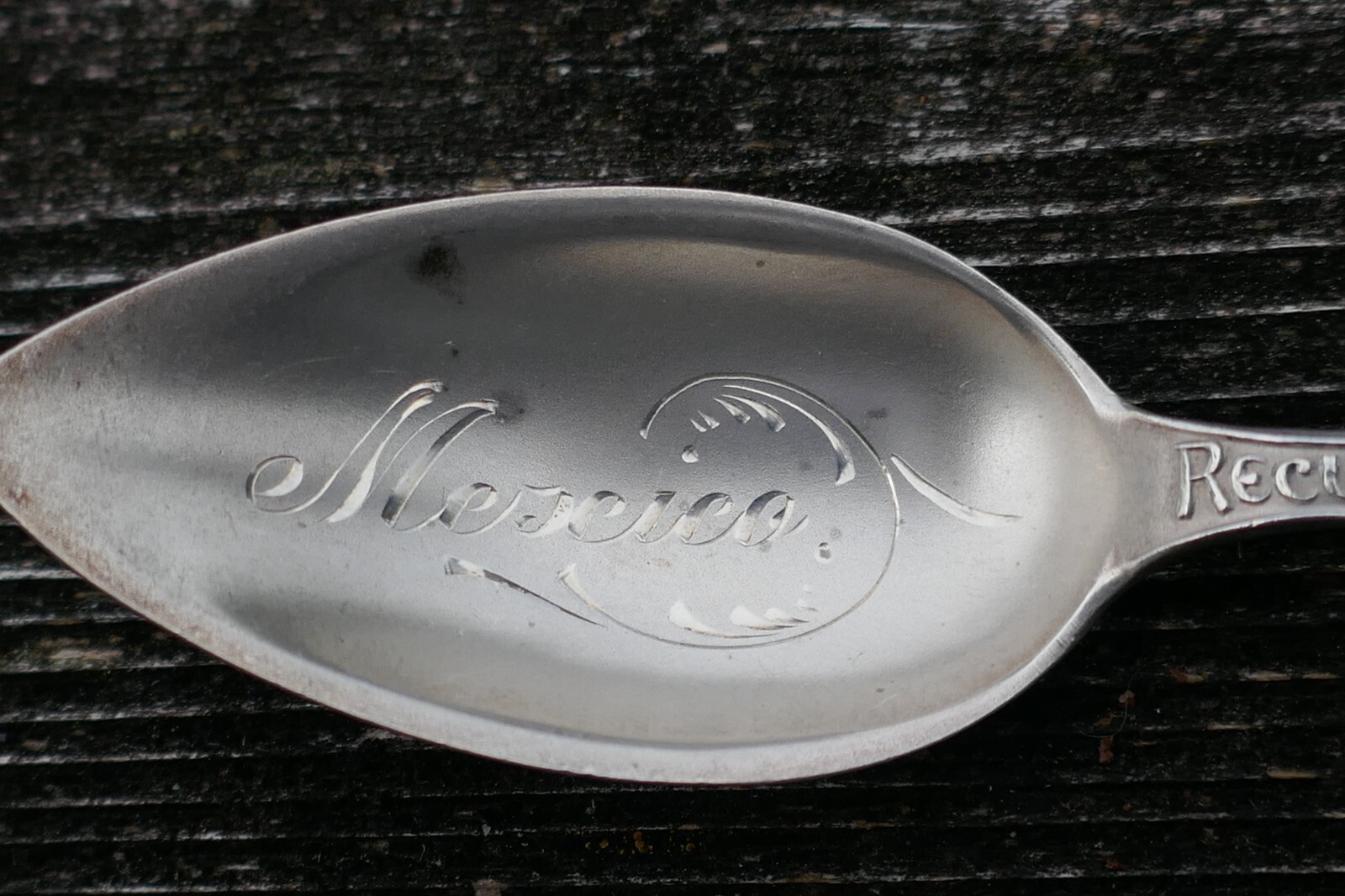 Antique Shepard Mfg. Co. Sterling Silver Recuerdo De Mexico Souvenir Spoon