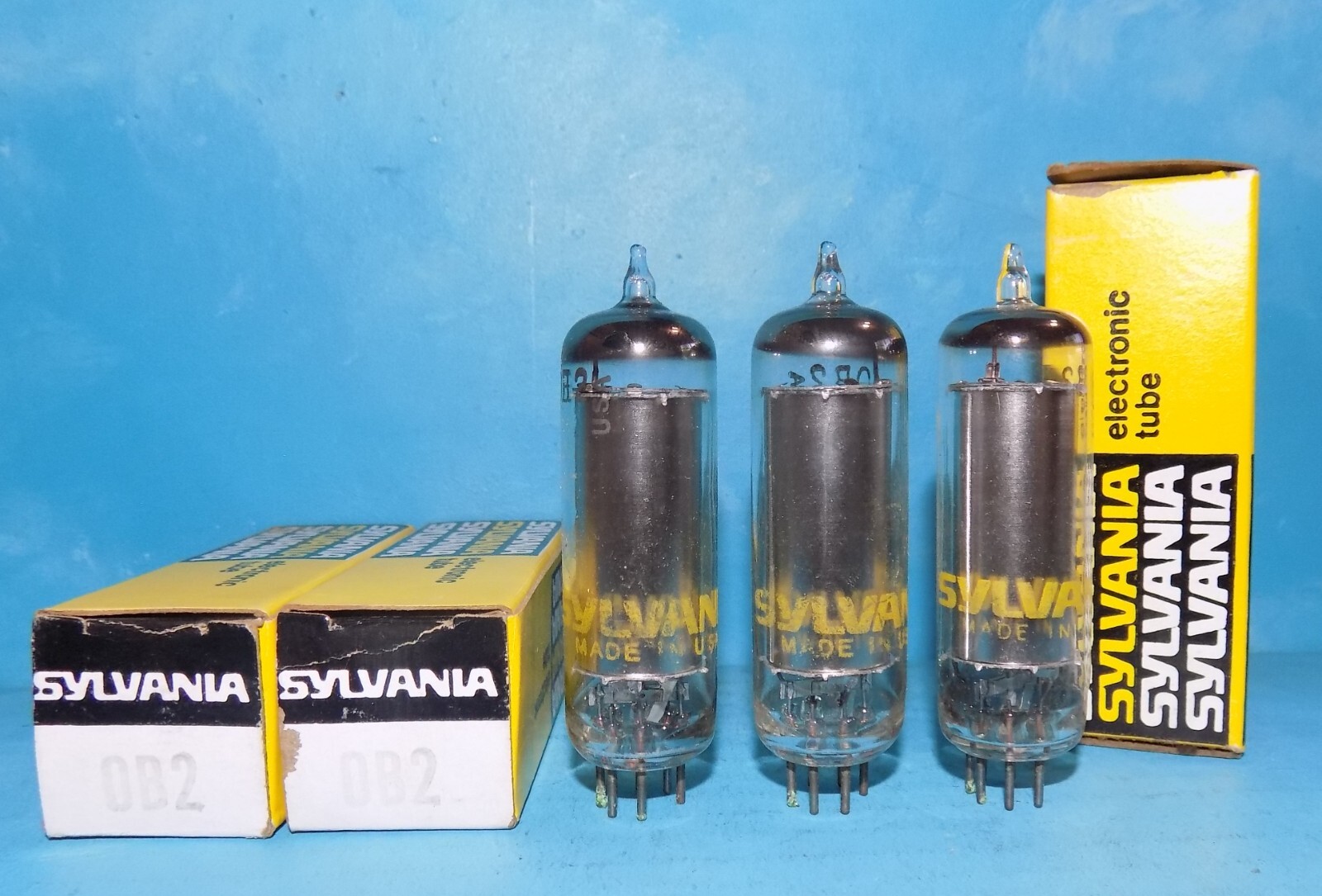 3 Sylvania 0B2 Tubes Halo Getter NOS/NIB | eBay