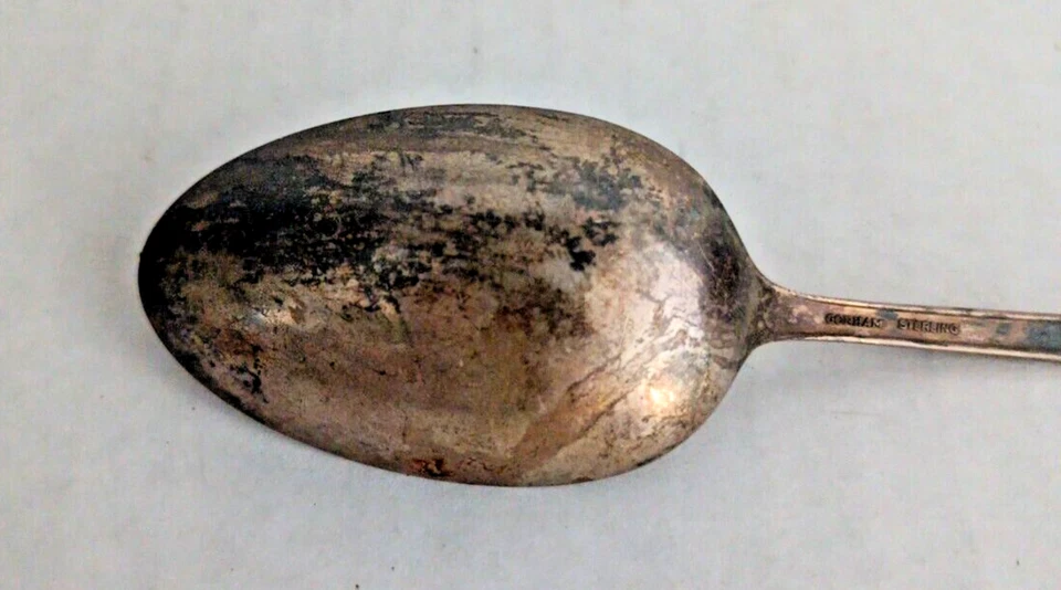 Cucharadita de plata esterlina Greenbrier by Gorham 6" cuchara de cubiertos cucharadita vintage Foto 4 de 4