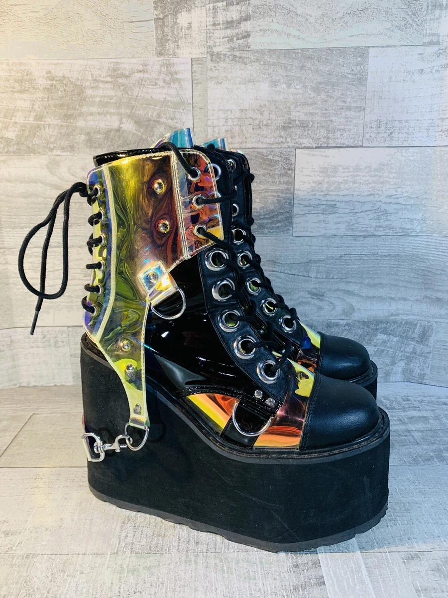 Demonia clearance holographic boots