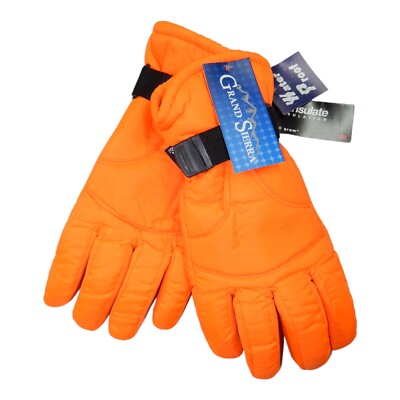 Grand Sierra Large Insulated Orange Gloves 40G Thinsulate Winter