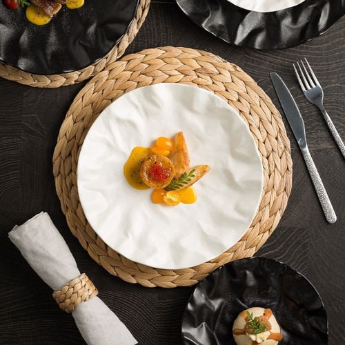 Reusable Western Cuisine Plate Ceramic Storage Dish Dessert Tray Bread - Picture 6 of 14