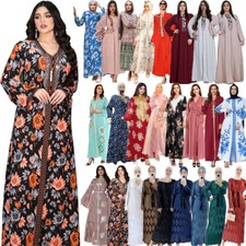 Muslim Abaya Women Islamic Maxi Dress Kaftan Dubai Long Party Gown Caftan Robe