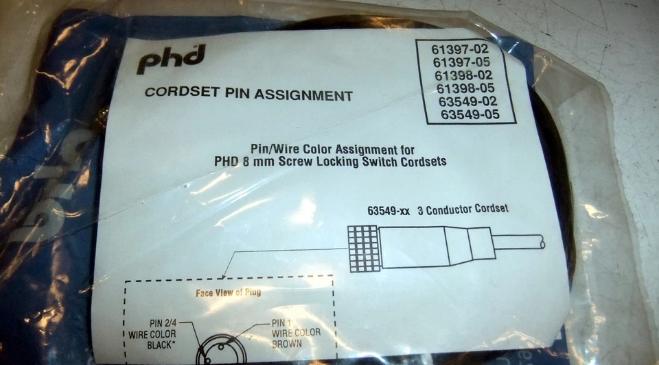 PHD 63549-02 2 m Cable W/ Quick Disconnect - Image 2 of 3