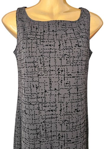 VINTAGE GIANINI Black Sleeveless sheer glittery Devore Maxi Dress Size 38 - Picture 2 of 10