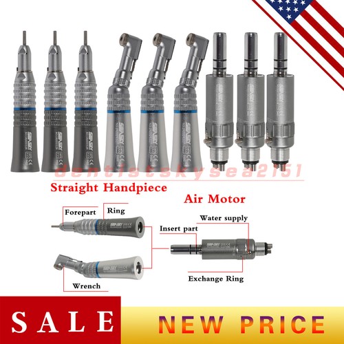 NSK Style Dental Slow Low Speed Handpiece Straight Contra Angle Air Motor 4/2H - Picture 30 of 100