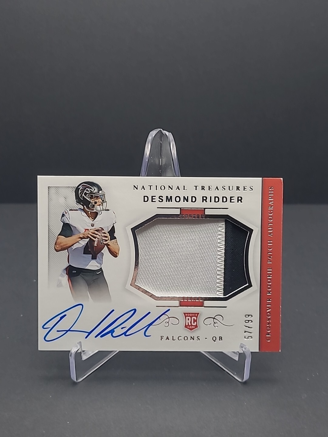 2022 National Treasures Desmond Ridder Falcons Rookie Crossover Patch Auto /99