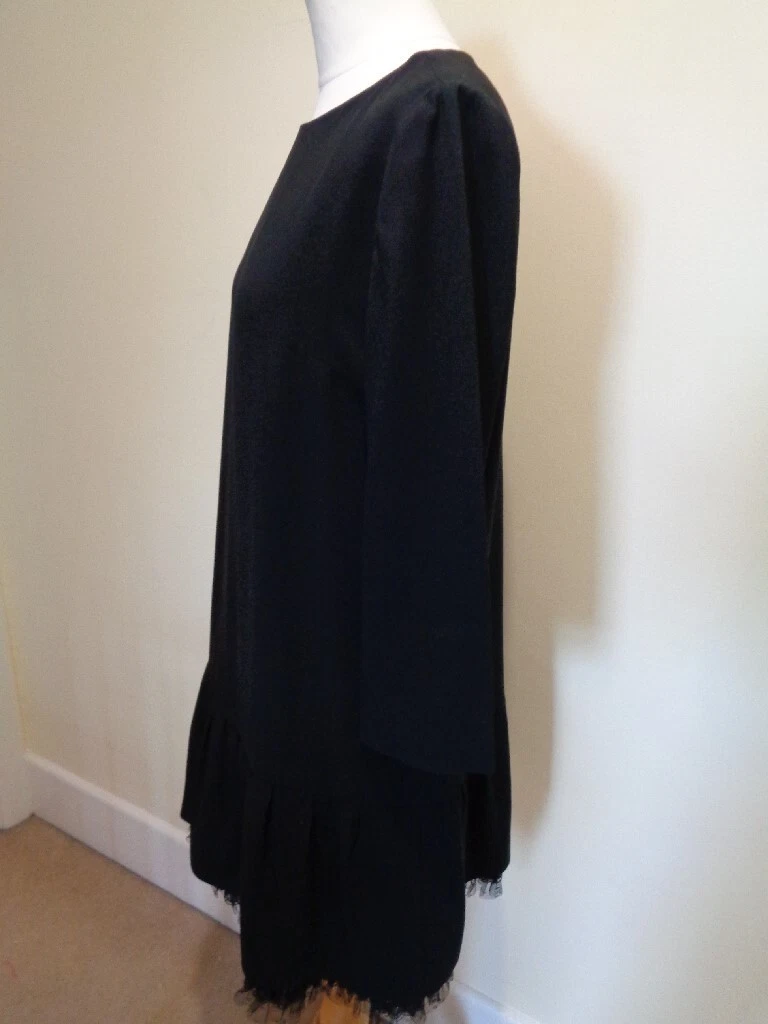 ABITO ROSSO VALENTINO NUOVO NERO CON DETTAGLIO RETE VOLANT TAGLIA 14 (46)