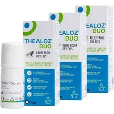 Thealoz Duo Eye Drops for Dry Eyes. 3 Packs x 10 ml. Exp 2+ Years. US shipping.