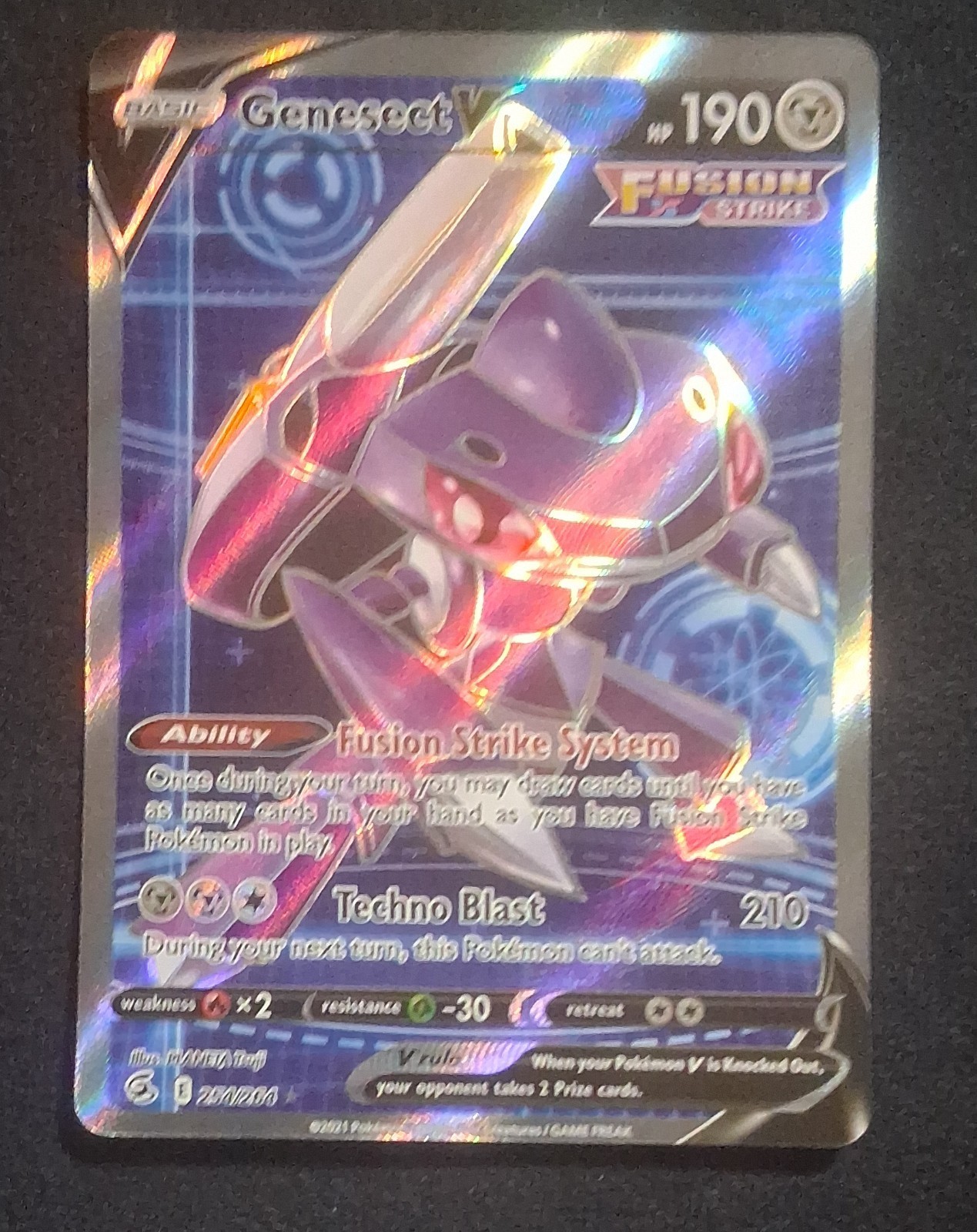 Genesect V (Full Art) 254/264 Swsh08: Fusion Strike Holo