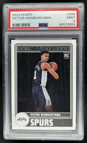 2023-24 Panini Hoops Victor Wembanyama Rookie RC #298 Spurs PSA 9