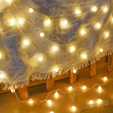 43FT 100LED Connectable Globe String Lights | 8 Modes Fairy Lights Plug in wi...