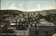 Binghamton, NY New York Birds Eye View Looking North Leighton Antique Postcard