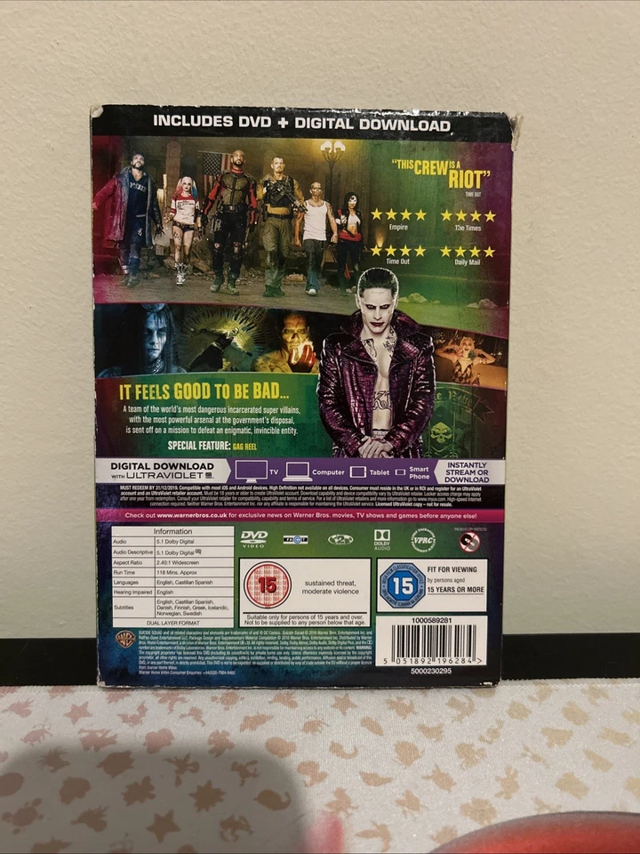 Suicide Squad (DVD, 2016) - Image 2 of 4