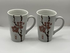 Set Of Two Pink Cherry Blossom Mugs-Made In J...