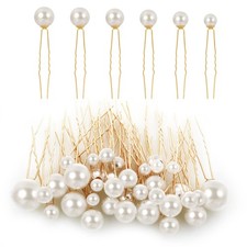 Lusofie 36Pcs Hair Pins with Pearls for Women and Girls - Bridal and Wedding ...