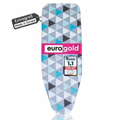 EUROGOLD Bügelbrettbezug 130x50cm (passend für 130x48 52 cm)  metallisiert, L-XL